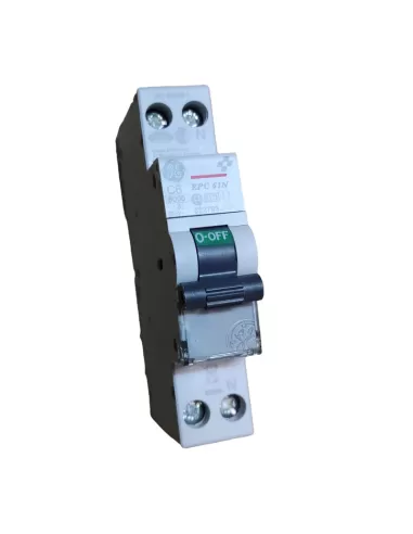 Ge power 692793 epc61nc06 interruptor automático 1p n 6a 6ka c